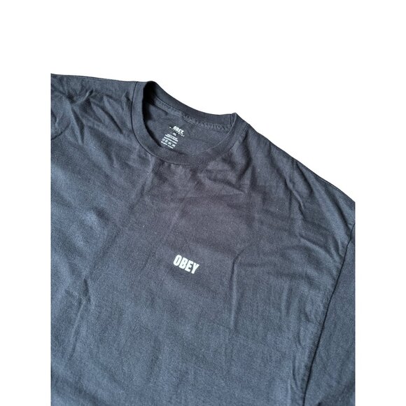 $8 WHEN BUNDLED Obey Men's Size XL 3 Face Collage Short Sleeve Black T-Shirt - Picture 4 of 9